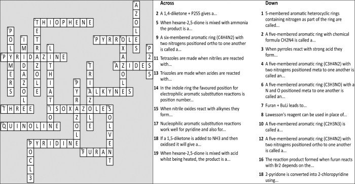 Thermochemistry crossword puzzle answer key